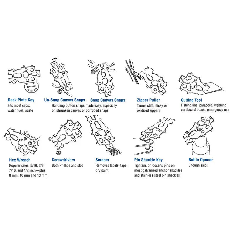 Davis Snap Tool Multi-Key fully extended