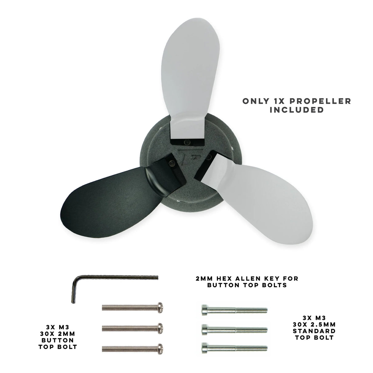 FOIL DRIVE: Three Black Propeller Upgrade for Assist PLUS Systems