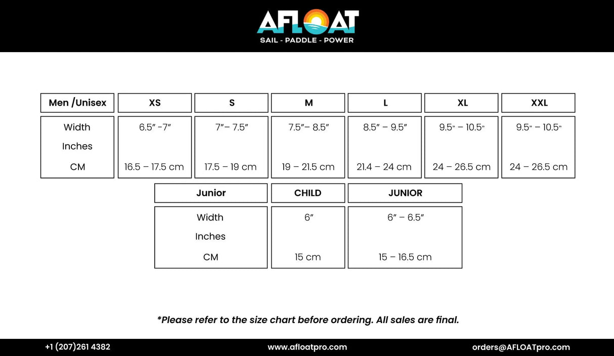 Gill_AFLOAT_sizing_chart_Gloves