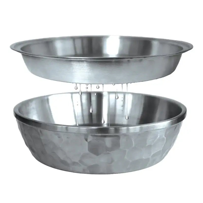 Toadfish 12-inch stainless steel double-layer seafood serving bowl.
