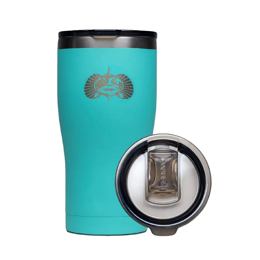 Toadfish non-tipping 20oz tumbler with insulated stainless steel body and lid TEAL