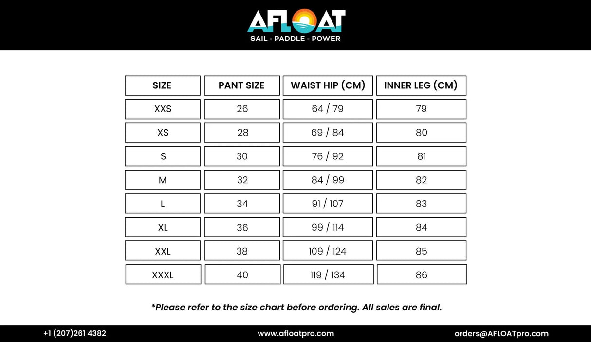 Zhik_AFLOAT_sizing_chart_Short