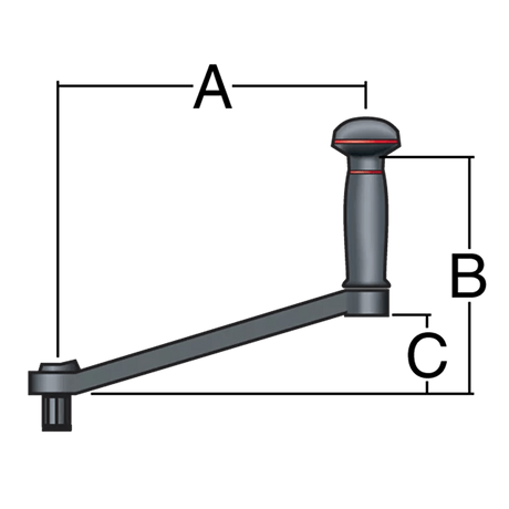 Winch Handle Aluminum Lock-In Winch Handle — 254mm