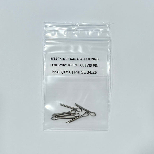 Lines & Rigging COTTER PINS—C-3-3 FOR 3/32" X 3/4"