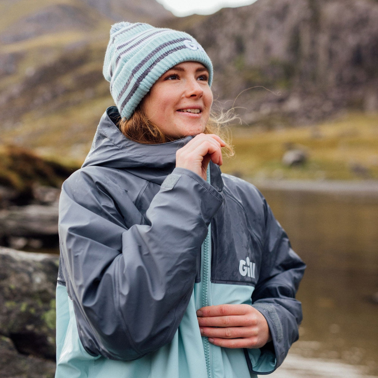 Parka M / Ash/Eggshell Aqua Parka