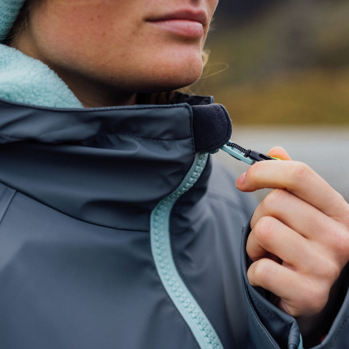 Parka M / Ash/Eggshell Aqua Parka