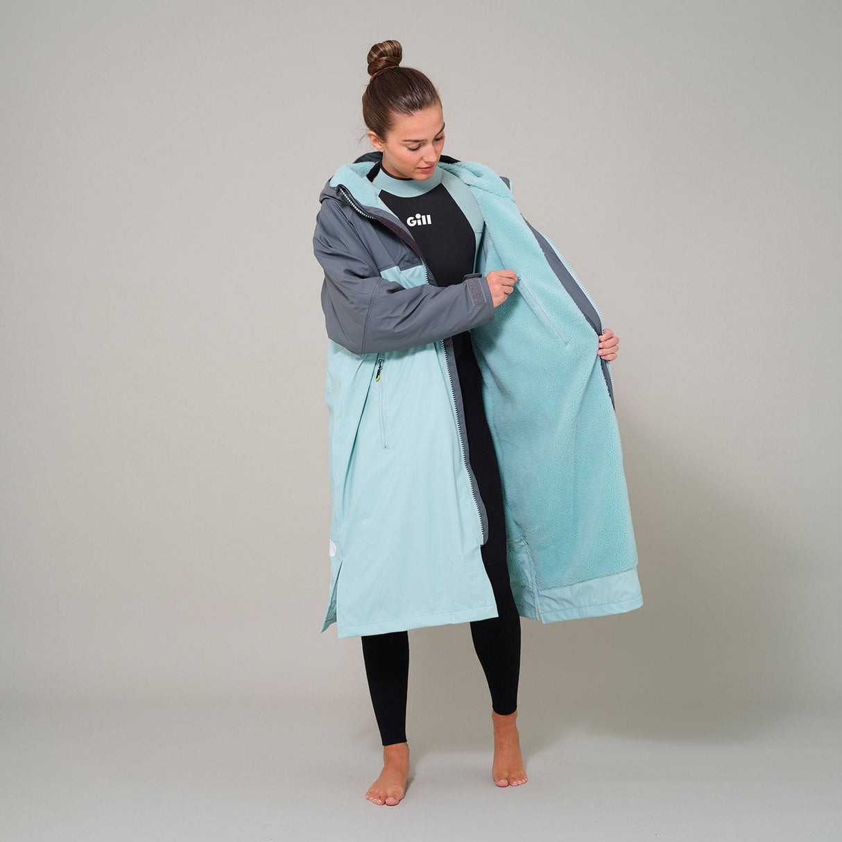 Parka M / Ash/Eggshell Aqua Parka