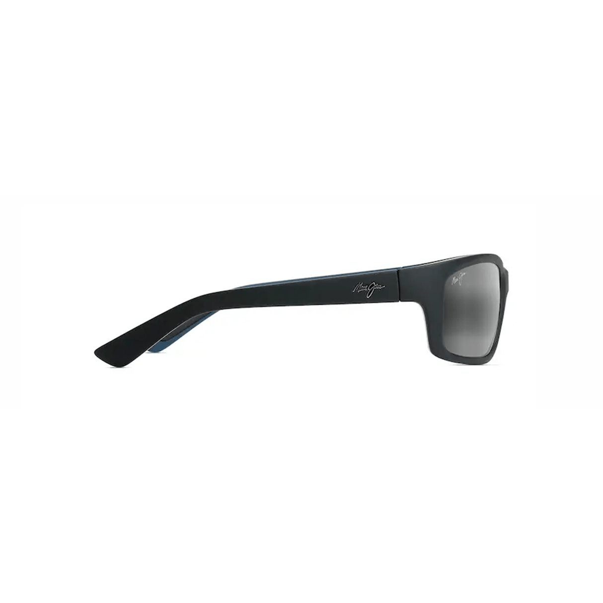 Sunglasses Matte Soft Black with White and Blue KANAIO COAST