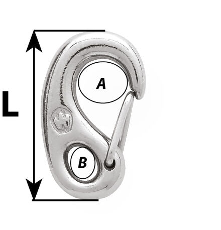 Wichard Safety Snap Hook, Marine Grade 316L Stainless Steel