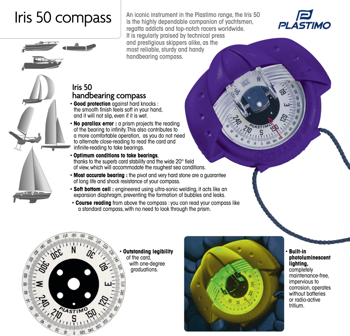 Compass Yellow handbearing compass Iris 50