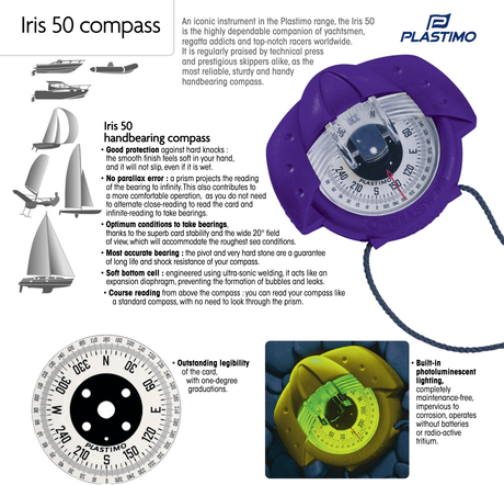 Compass Yellow handbearing compass Iris 50