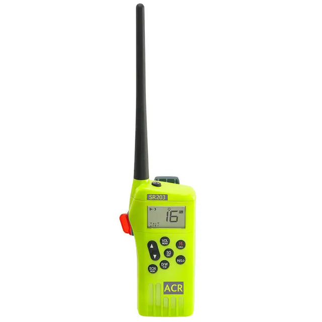 ACR SR203 VHF handheld radio kit with charger and accessories
