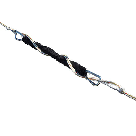 Black Davis Shockles LineSnubber for absorbing shock on dock and mooring lines