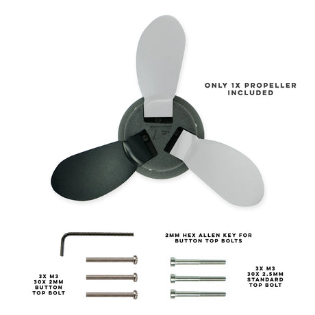 Foil Drive Three Black Propeller Upgrade