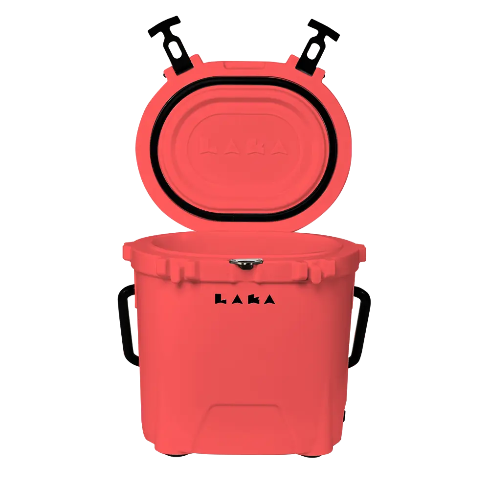 LAKA 20 Qt rotomolded hard cooler in compact design CORAL