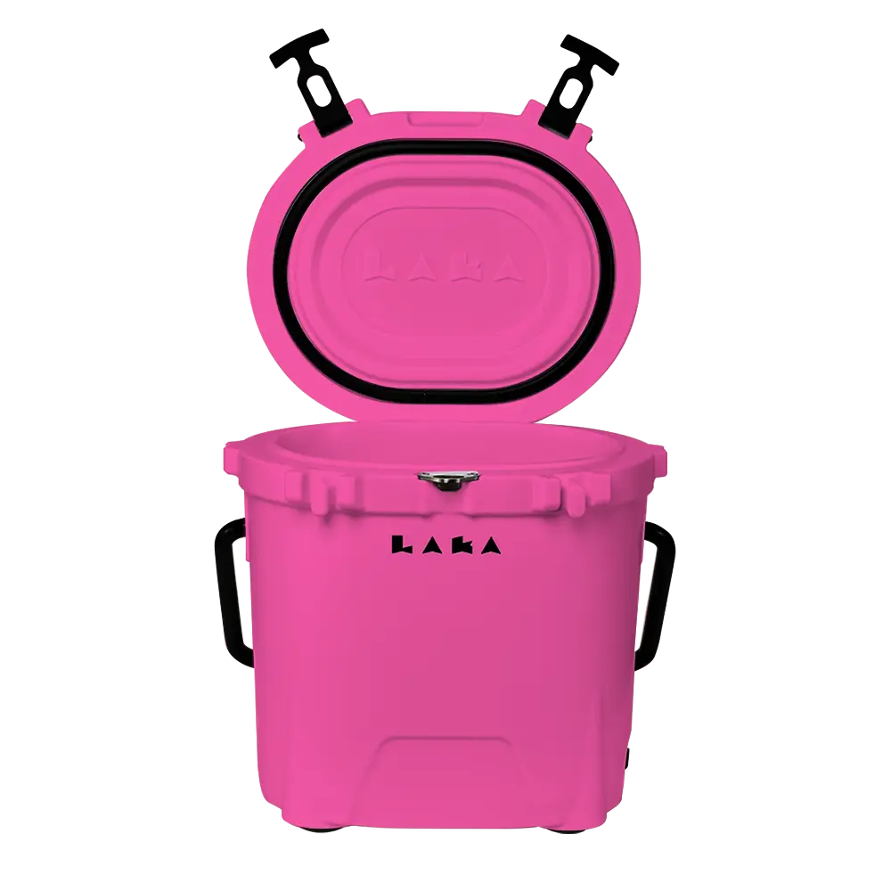 LAKA 20 Qt rotomolded hard cooler in compact design PINK