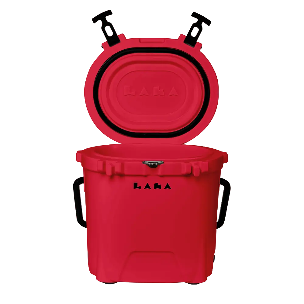 LAKA 20 Qt rotomolded hard cooler in compact design RED