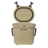 LAKA 20 Qt rotomolded hard cooler in compact design TAN