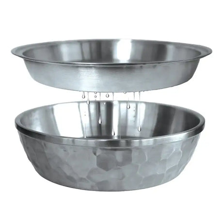 Toadfish 12-inch stainless steel double-layer seafood serving bowl.