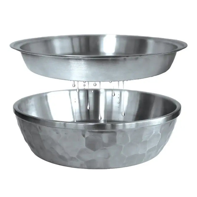 Toadfish 12-inch stainless steel double-layer seafood serving bowl.