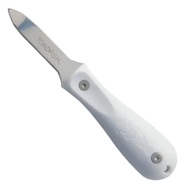 Toadfish Professional Edition Oyster Knife with white handle
