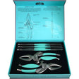 Toadfish crab and lobster tool set with two shell cutters and four seafood forks