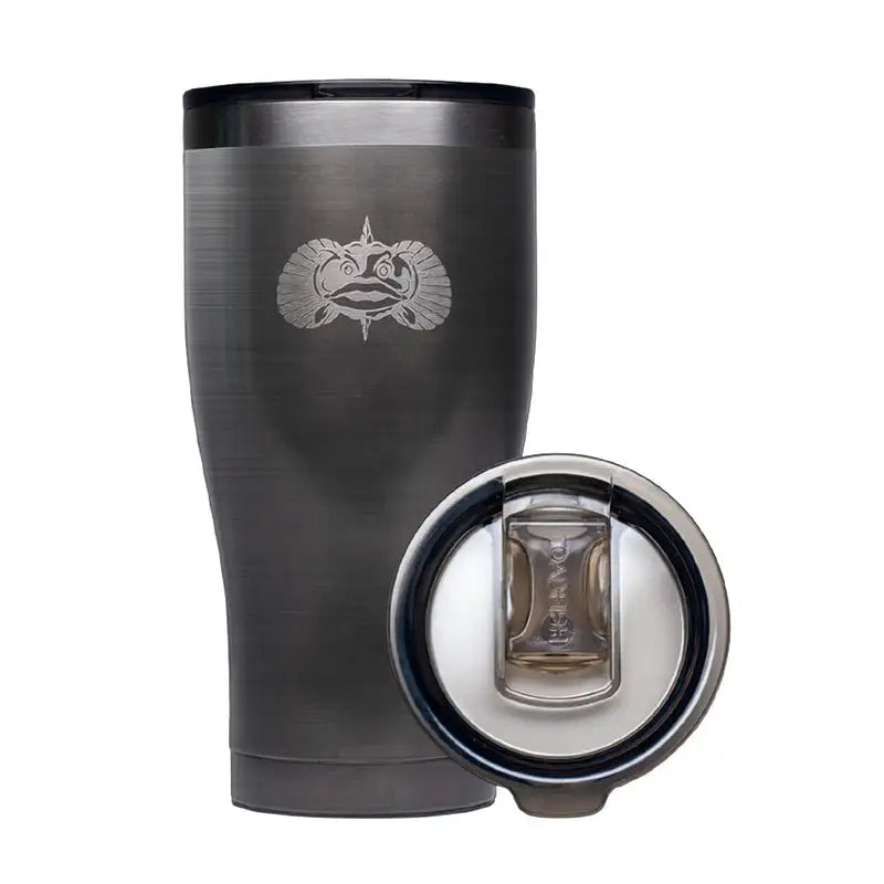 Toadfish non-tipping 20oz tumbler with insulated stainless steel body and lid GRAPHITE