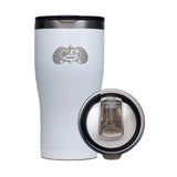 Toadfish non-tipping 20oz tumbler with insulated stainless steel body and lid WHITE