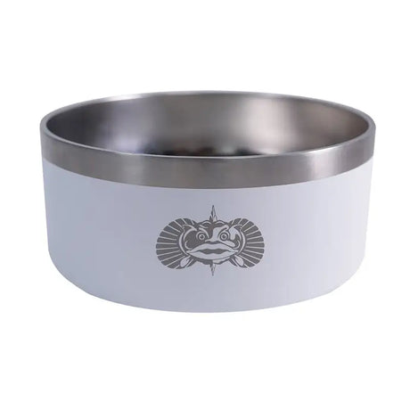 Toadfish non-tipping dog bowl in white