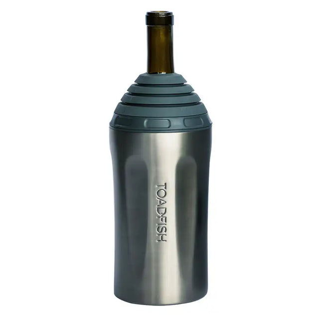 Toadfish stainless steel wine chiller in graphite color