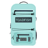 Toadfish waterproof backpack and sling in seafoam color