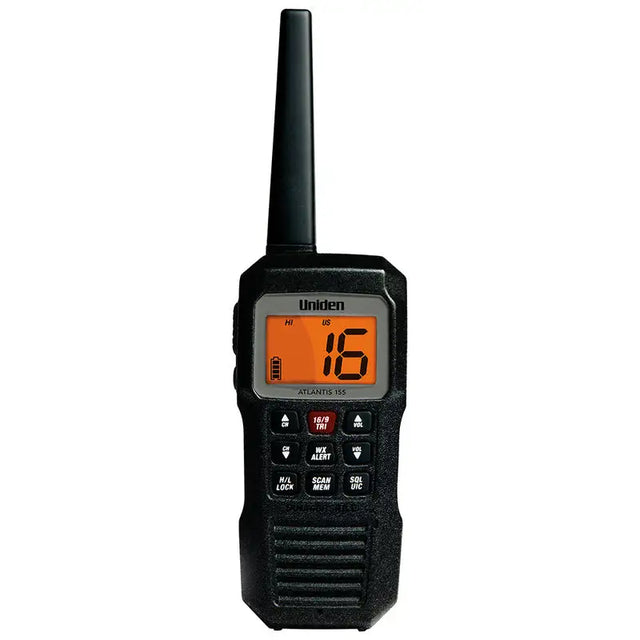 Uniden Atlantis 155 handheld floating two-way VHF marine radio