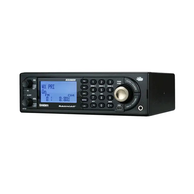 Uniden BCD260DN digital base and mobile police scanner front view with LCD display