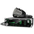 Uniden Bearcat 880 CB radio front view with 7-color display backlighting and control knobs