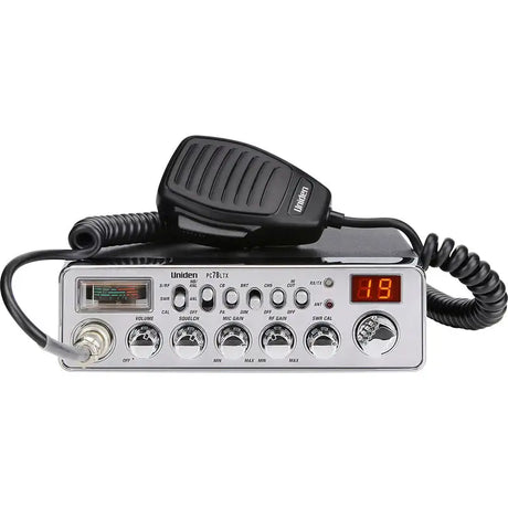 Uniden PC78LTX CB radio with digital display and control knobs