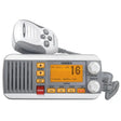 Uniden UM435 fixed mount VHF marine radio in white with LCD display