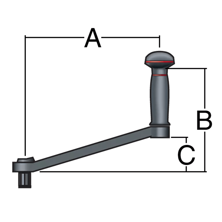 Winch Handle Aluminum Lock-In Winch Handle — 254mm