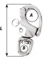 Snap Shackles HR snap shackle - With swivel eye - Length: 70 mm