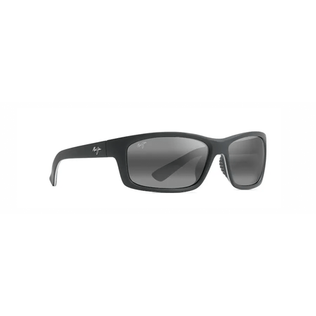 Sunglasses Matte Soft Black with White and Blue KANAIO COAST