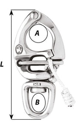 Snap Hooks & Clips Quick Release Wichard Snap Shackle with Swivel