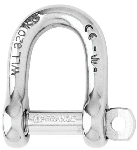 D Shackles Standard Self-locking D shackle - Dia 8 mm